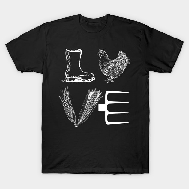 Love Chicken T-Shirt by LotusTee